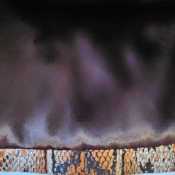 Faux Snakeskin Silk Line Mini Skirt SMALL - Picture 5 of 15